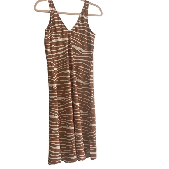 💙NWT A New Day Tan & Cream Zebra Print Sleeveless Slip Dress XS - Picture 4 of 4